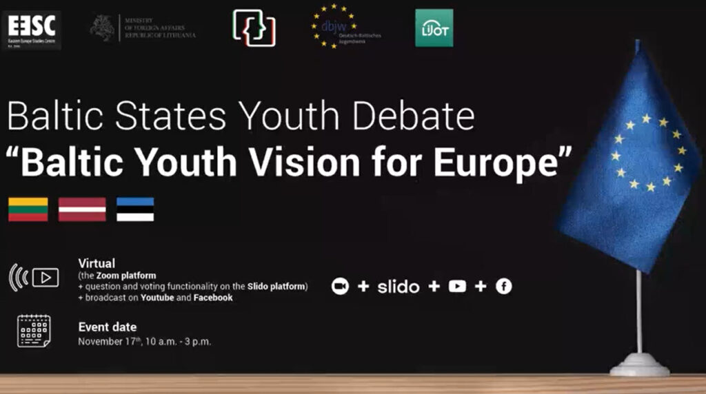 Baltijas valstu jauniešu debates "Baltijas jauniešu redzējums Eiropai"