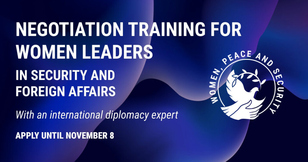 Negotiation skill training for women-leaders with an expert in international diplomacy