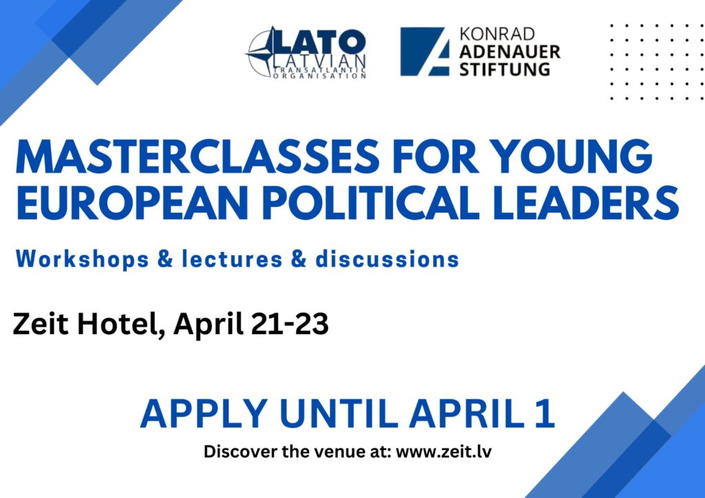 Masterclasses for active youth from Baltic Countries with Konrad Adenauer Foundation